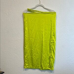 Asymmetrical Neon Green Skirt